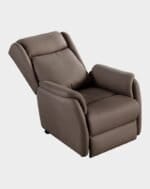 Come Fauteuil releveur 2 moteurs dossier microfibre taupe foncé