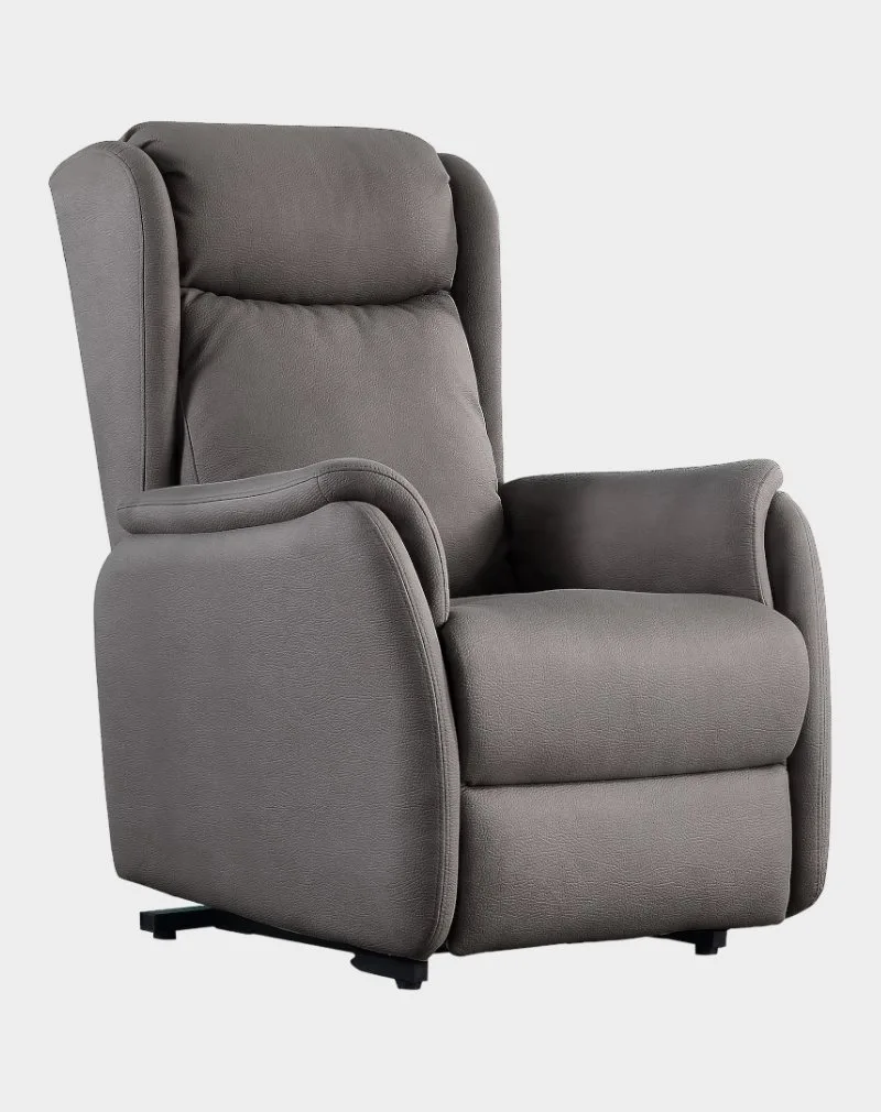 Come Fauteuil releveur 2 moteurs côté microfibre gris