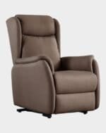 Come Fauteuil releveur 2 moteurs côté microfibre taupe foncé