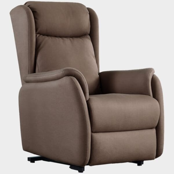 Come Fauteuil releveur 2 moteurs côté microfibre taupe foncé
