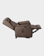 Come Fauteuil releveur 2 moteurs allongé microfibre taupe foncé