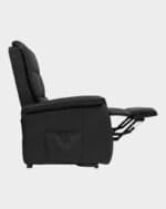 Milano fauteuil releveur 2 moteurs jambes cuir noir