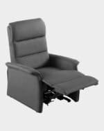 Milano fauteuil releveur 2 moteurs jambes gris microfibre