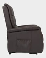 Milano fauteuil releveur 2 moteurs côté cuir marron