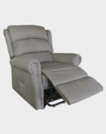 Renaissance Fauteuil Releveur 2 moteurs allongé tissus gris clair