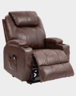Kalys Fauteuil Releveur 2 moteurs Chauffant et Massant cuir – Image 13