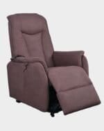 New Matéo Fauteuil Releveur 2 moteurs relève jambes brun microfibre