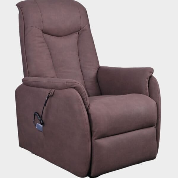 New Matéo Fauteuil Releveur 2 moteurs assis brun microfibre