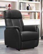 Timéo Fauteuil Releveur 2 moteurs assis cuir noir