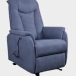 New Matéo Fauteuil Releveur 2 moteurs côté gris océan microfibre
