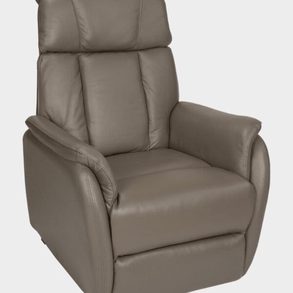 Timéo Fauteuil Releveur 2 moteurs assis cuir taupe clair