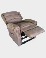 Renaissance Fauteuil Releveur 2 moteurs allongé taupe clair microfibre