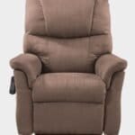 New Salta Fauteuil Releveur 2 moteurs face marron microfibre