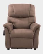 New Salta Fauteuil Releveur 2 moteurs face marron microfibre