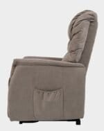 Vérona Fauteuil Releveur 2 moteurs côté brun microfibre