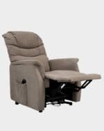 Vérona Fauteuil Releveur 2 moteurs relève jambes brun microfibre