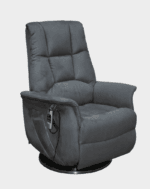 FAUTEUIL RELEVEUR 2 MOTEURS -MAJESTY- 7 PIVOTANT GRIS FONCE REPOS