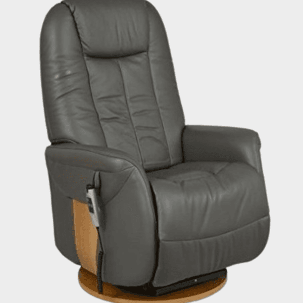 FAUTEUIL RELEVEUR 2 MOTEURS - PRESTIGE - PIVOTANT GRIS FONCE REPOS