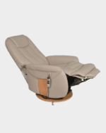 FAUTEUIL RELEVEUR 2 MOTEURS - PRESTIGE-PIVOTANT GRIS PERLE ALLONGE