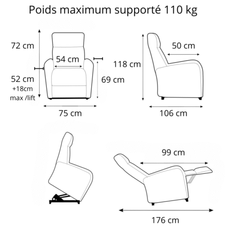 Dimensions Sérénity